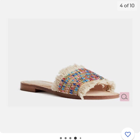 Kate Spade Solaina Multicolor Jeweled Embellished Flat Slides - Picture 2 of 4
